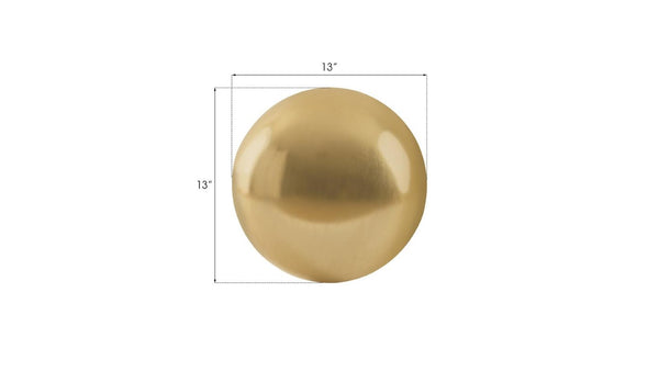Phillips Collection Floor Sphere with Genuine Leaf Finish Lightweight Resin Ball for Entryway or Living Room Gold Small PH62305