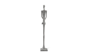 Phillips Collection Lloyd Sculpture - Striking Mid-Century Modern Accent with Textured Finish for Stylish Home Decor Resin, Silver Leaf PH62306