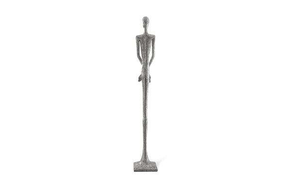 Phillips Collection Lloyd Sculpture - Striking Mid-Century Modern Accent with Textured Finish for Stylish Home Decor Resin, Silver Leaf PH62306