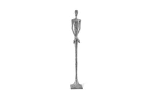 Phillips Collection Lloyd Sculpture - Striking Mid-Century Modern Accent with Textured Finish for Stylish Home Decor Resin, Silver Leaf PH62306