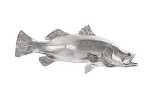 Phillips Collection Barramundi Resin Fish Wall Sculpture with Hand Applied Silver Leaf Coastal Decor PH62414
