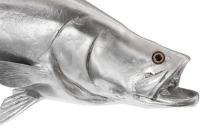 Phillips Collection Barramundi Resin Fish Wall Sculpture with Hand Applied Silver Leaf Coastal Decor PH62414