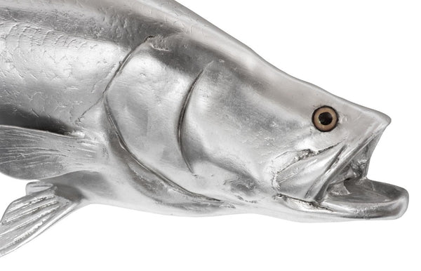 Phillips Collection Barramundi Resin Fish Wall Sculpture with Hand Applied Silver Leaf Coastal Decor PH62414