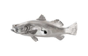 Phillips Collection Barramundi Resin Fish Wall Sculpture with Hand Applied Silver Leaf Coastal Decor PH62414
