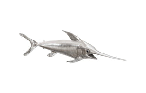 Phillips Collection Broadbill Swordfish Wall Sculpture – Elegant Oceanic Décor Adding Modern Style to Any Space Resin, Silver Leaf PH62416