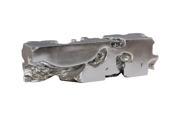 Phillips Collection Freeform Bench - Sculptural Seating Inspired by Nature for Modern Interiors and Rustic Spaces Silver Leaf PH62419