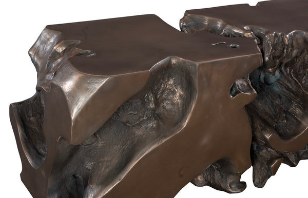 Phillips Collection Freeform Bench - Sculptural Seating Inspired by Nature for Modern Interiors and Rustic Spaces Bronze PH62420