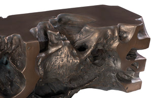 Phillips Collection Freeform Bench - Sculptural Seating Inspired by Nature for Modern Interiors and Rustic Spaces Bronze PH62420