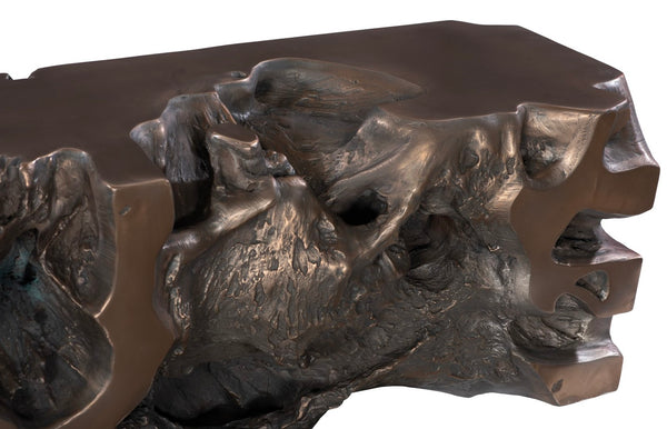 Phillips Collection Freeform Bench - Sculptural Seating Inspired by Nature for Modern Interiors and Rustic Spaces Bronze PH62420