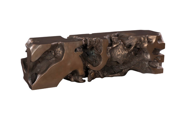 Phillips Collection Freeform Bench - Sculptural Seating Inspired by Nature for Modern Interiors and Rustic Spaces Bronze PH62420