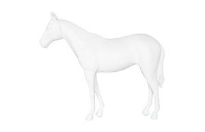Phillips Collection Horse Sculpture - Elegant Glossy White Standing Art Piece for Modern Home Decor & Gallery Displays PH63328