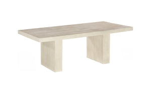 Phillips Collection Old Lumber Dining Table - Rustic Charm With Durable Roman Stone Finish For Effortless Maintenance Off White Resin Composite Ph63850