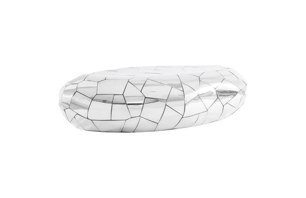 Phillips Collection Crazy Cut Geometric Faceted Coffee Table Sculptural Stainless Steel Living Room Centerpiece PH64155