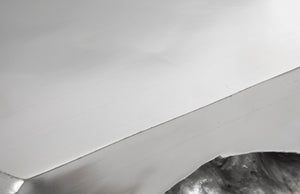 Phillips Collection Plateada Hollow Console - Modern Organic Design with Sculptural Silhouette for Entryway and Living Room Silver Leaf PH64208
