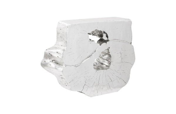Phillips Collection Freedom Silver Leaf Cast Resin Console Table Sculptural Entryway Accent Piece PH64210