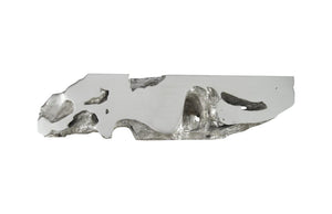 Phillips Collection Brivo Sculptural Tree Trunk Console Table Silver Leaf Resin Organic Entryway Accent PH64352