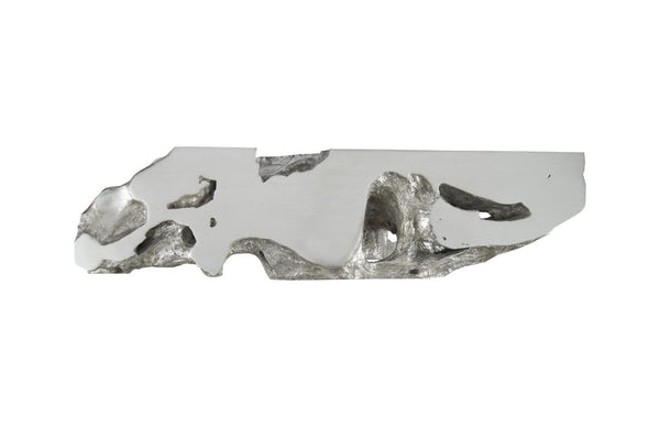 Phillips Collection Brivo Sculptural Tree Trunk Console Table Silver Leaf Resin Organic Entryway Accent PH64352