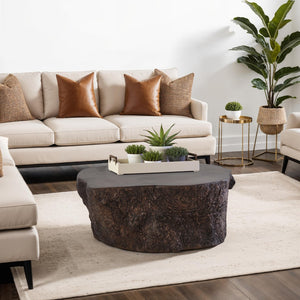 Phillips Collection Bark Coffee Table - Rustic Charm Meets Contemporary Design for Effortless Style in Any Space Bronze PH64354