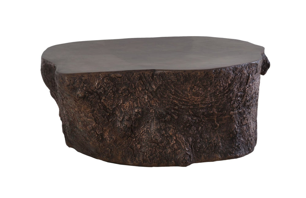 Phillips Collection Bark Coffee Table - Rustic Charm Meets Contemporary Design for Effortless Style in Any Space Bronze PH64354