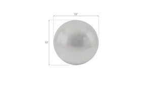 Phillips Collection Floor Ball - Sculptural Silver Accent Piece for Modern Interiors - Lightweight and Reflective Design Small, Silver Leaf PH64356