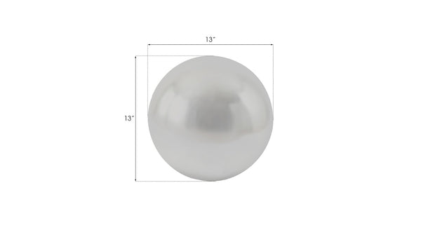 Phillips Collection Floor Ball - Sculptural Silver Accent Piece for Modern Interiors - Lightweight and Reflective Design Small, Silver Leaf PH64356