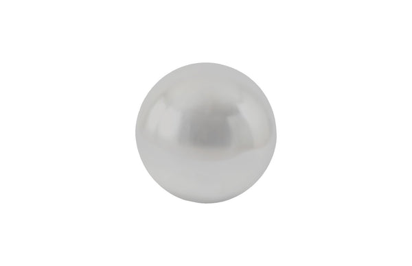 Phillips Collection Floor Ball - Sculptural Silver Accent Piece for Modern Interiors - Lightweight and Reflective Design Small, Silver Leaf PH64356