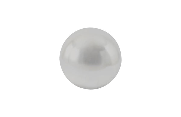Phillips Collection Floor Sphere with Genuine Leaf Finish Lightweight Resin Ball for Entryway or Living Room Silver Small PH64356