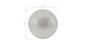 Phillips Collection Floor Ball - Sculptural Silver Accent Piece for Modern Interiors - Lightweight and Reflective Design Medium, Silver Leaf PH64357