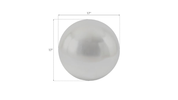 Phillips Collection Floor Ball - Sculptural Silver Accent Piece for Modern Interiors - Lightweight and Reflective Design Medium, Silver Leaf PH64357