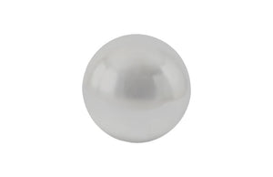 Phillips Collection Floor Sphere with Genuine Leaf Finish Lightweight Resin Ball for Entryway or Living Room Silver Medium PH64357