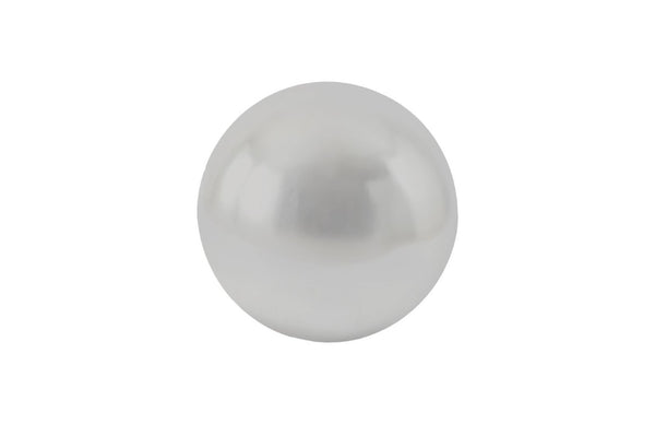 Phillips Collection Floor Sphere with Genuine Leaf Finish Lightweight Resin Ball for Entryway or Living Room Silver Medium PH64357