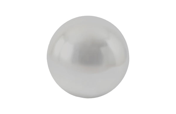 Phillips Collection Floor Ball - Sculptural Silver Accent Piece for Modern Interiors - Lightweight and Reflective Design Large, Silver Leaf PH64358