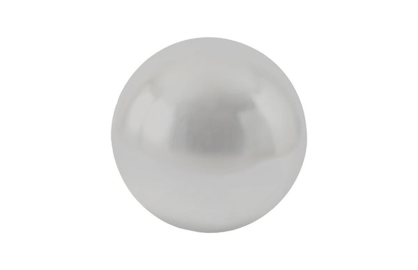 Phillips Collection Floor Sphere with Genuine Leaf Finish Lightweight Resin Ball for Entryway or Living Room Silver Large PH64358