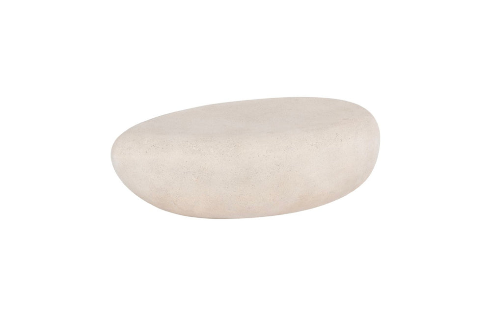 Phillips Collection River Stone Coffee Table - Modern Organic Design in Pale Off-White, Perfect for Family Rooms & Decor PH64433
