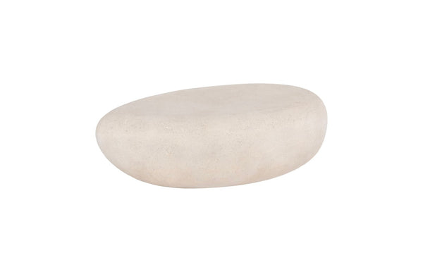 Phillips Collection River Stone Coffee Table - Modern Organic Design in Pale Off-White, Perfect for Family Rooms & Decor PH64433