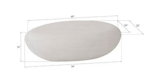 Phillips Collection River Stone Coffee Table - Sculptural Roman Design, Large, Organic Shape for Modern Living Spaces PH64434