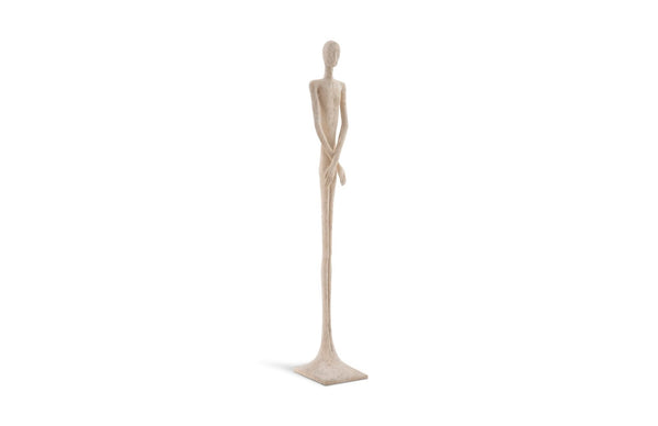 Phillips Collection Lloyd Sculpture - Striking Mid-Century Modern Accent with Textured Finish for Stylish Home Decor Resin, Roman Stone PH64438