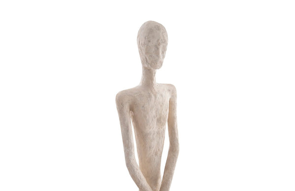 Phillips Collection Lloyd Sculpture - Striking Mid-Century Modern Accent with Textured Finish for Stylish Home Decor Resin, Roman Stone PH64438