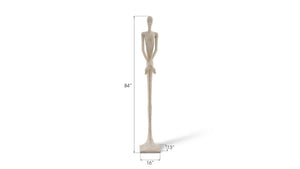 Phillips Collection Lloyd Sculpture - Striking Mid-Century Modern Accent with Textured Finish for Stylish Home Decor Resin, Roman Stone PH64438