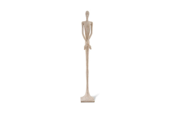 Phillips Collection Lloyd Sculpture - Striking Mid-Century Modern Accent with Textured Finish for Stylish Home Decor Resin, Roman Stone PH64438