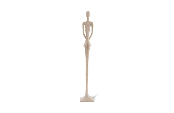 Phillips Collection Lottie Sculpture - Mid-Century Modern Elegance with Handcrafted Texture for Stylish Home Decor Resin, Roman Stone PH64439