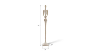 Phillips Collection Lottie Sculpture - Mid-Century Modern Elegance with Handcrafted Texture for Stylish Home Decor Resin, Roman Stone PH64439