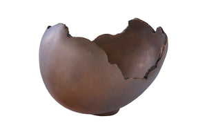 Phillips Collection Burled Bowl - Sculptural Centerpiece with Organic Design and Elegant Bronze Texture for Any Space Resin, Bronze Finish PH64449