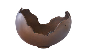 Phillips Collection Burled Bowl - Sculptural Centerpiece with Organic Design and Elegant Bronze Texture for Any Space Resin, Bronze Finish PH64449