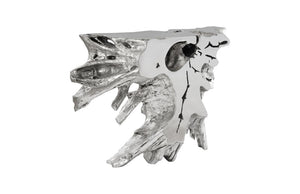 Phillips Collection Luxe Silver Leaf Tree Trunk Console Table Sculptural Organic Resin Entryway Piece PH64464