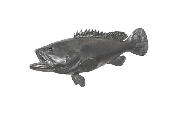 Phillips Collection Estuary Cod Fish Wall Sculpture - Elegant Coastal Decor for Modern Interiors and Eclectic Spaces Resin, Polished Aluminum Finish PH64542