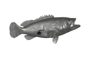 Phillips Collection Estuary Cod Fish Leaping Wall Sculpture Resin with Polished Aluminum Coastal Art PH64542