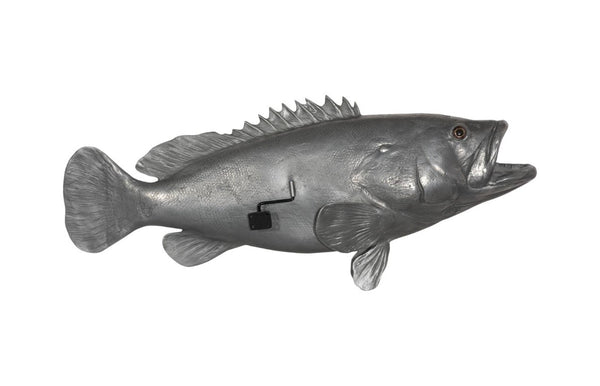 Phillips Collection Estuary Cod Fish Leaping Wall Sculpture Resin with Polished Aluminum Coastal Art PH64542