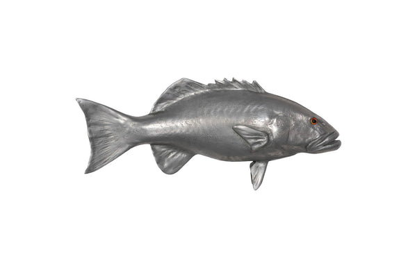 Phillips Collection Coral Trout Fish Wall Sculpture – Stunning Coastal Décor with Lifelike Detailing for Your Home Resin, Polished Aluminum Finish PH64544