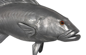 Phillips Collection Coral Trout Resin Wall Sculpture with Polished Aluminum Finish for Coastal Decor PH64544